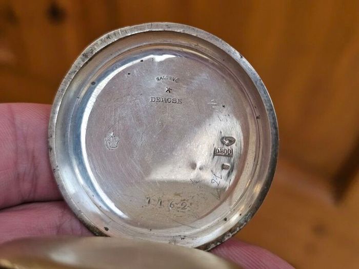 Antique Silver Swiss Made WW1 Era Military Pocket Watch