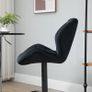 2-Piece Bar Stools Swivel Bar Chairs with Backrest Adjustable Height Bistro Stools Counter Stools Velvet Touch Armless Foam Black 51.5x57.5x93-114.5 cm Image 4