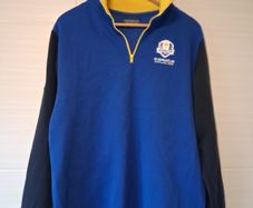 Ryder Cup Team Europe. Official Ryder Cup Merch From Triumph Over USA At Gleneagles In 2014. Mens Quarter Zip Top.