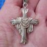 Vintage Large Sterling Silver 925 Cross L-2,2" Image 2