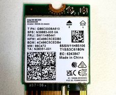 Intel BE200 WiFi 7 network card.