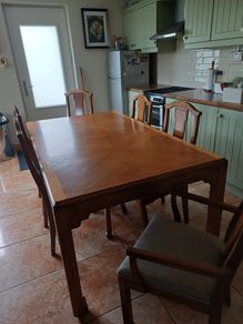 Solid table and 6 chairs