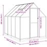 Greenhouse with Base Frame Green 224x169x202 cm Aluminium Image 4