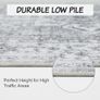 Washable Rugs Living Room Area Rugs Grey Vintage Boho Rug Large Non Slip Carpet Moroccan Rugs Short Pile Rug for Bedroom Dining Room Kitchen Soft Faux Wool Carpet 120x170cm Image 3
