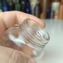 498 - Set of 2 Vintage Clear Glass Screw Cork Top Collectible Decorative BrylCreem Jars Image 7