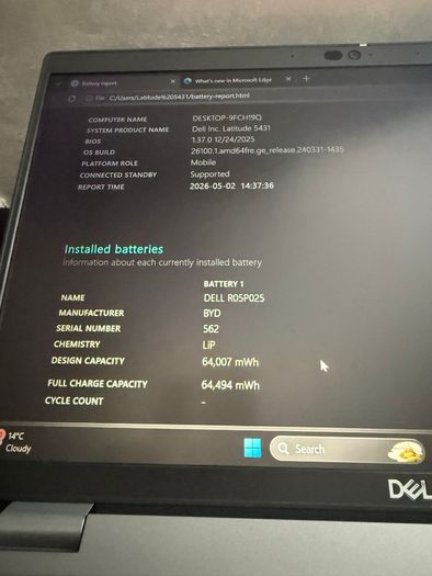 Dell Latitude 5431 Laptop i7/8GB/256SSD/FHD