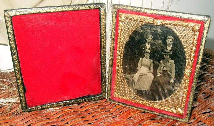 Pair of Rare Antique 1850s Cased Photographs