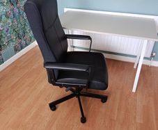 Office desk and swivel chair