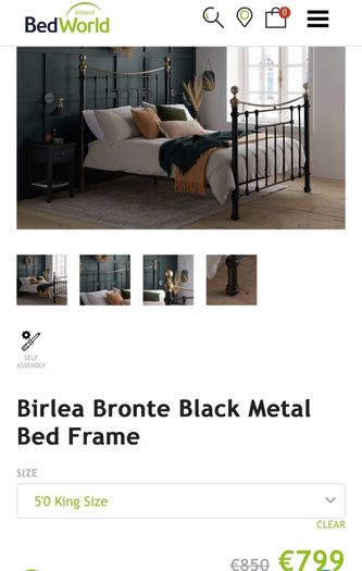 King Size Gold&Black Frame