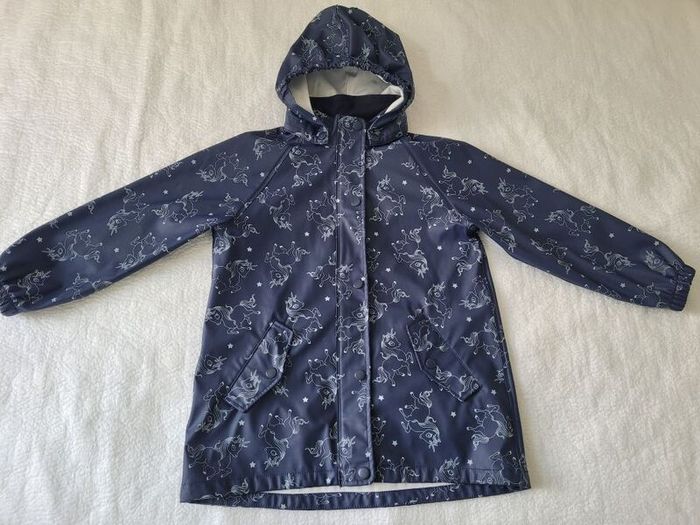 H&M Girl's PU Waterproof Jacket, size: 6-8 years