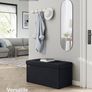NEW SALE | Storage Ottoman, Foldable Velvet Storage Bench, Footstool, 2 Extra Storage Boxes, 38 x 76 x 38 cm, 300 kg Load Capacity, for Hallway, Living Room, Bedroom Image 4