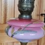 Antique Duplex kerosene lamp hand painted glass Image 6