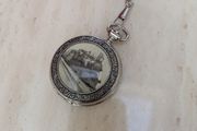 Vintage Train Pocketwatch With Chain