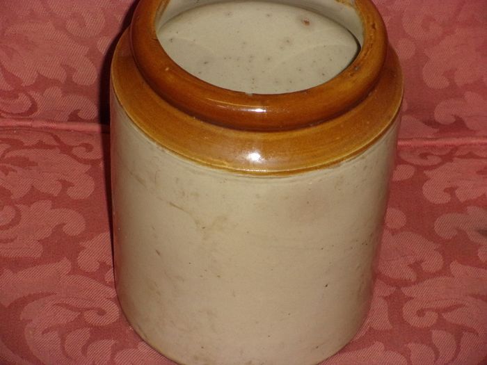 antique stone jam jar