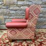 Leather and Kilim Upholstered Wingback Armchair Image 5
