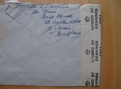 Post War English Censored Envelope