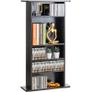 Media Storage Cabinet, 5-layer DVD Shelf Holds up to 240 CDs, Adjustable CD Shelves, Protects & Organizes Music, Movie, Video Games or Memorabilia Collections Image 2