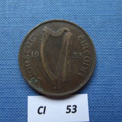 1933 Irish Free State. One Penny. Nice condition!