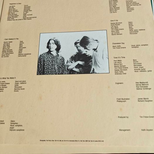 Talk Talk, The Colour of Spring LP, original with inner sleeve