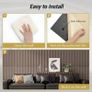 4-Pack Acoustic Wood Veneer Wall Panels, 47.2inch23.6inch0.74 3D Self-adhesive Wall Panel, Dual layer Soundproof Tiles for Echo Absorption, Decorative Soundproof Acoustical Barrier, Walnut Veneer Image 7