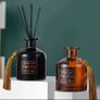 Amber glass diffusers 250ml + black lids Image 2