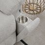 New 3+2 Grey Montana Fabric Recliner Sofa With Hidden Cupholders Image 3