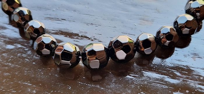 Black onix faceted necklace