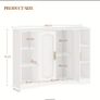 White Storage Cabinet 2-Door Bathroom, Living Room, Bedroom Image 3