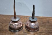 Vintage Singer Sewing Machine Oil Cans Pair of 2  Rare Variants