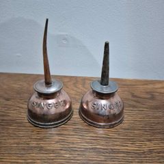 Vintage Singer Sewing Machine Oil Cans Pair of 2  Rare Variants