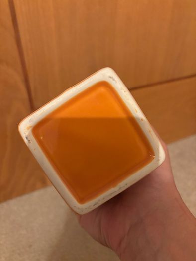 Vintage Ceramic Orange Juice Carton Shaped Vase