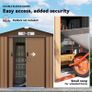 Metal 7ft x 4ft Garden Shed Large Patio Roofed Tool Metal Storage Building Foundation Sheds Box Image 4