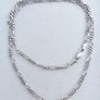 Vintage Sterling Silver 925 Figaro Necklace Chain 18" length - 7,30g Image 9