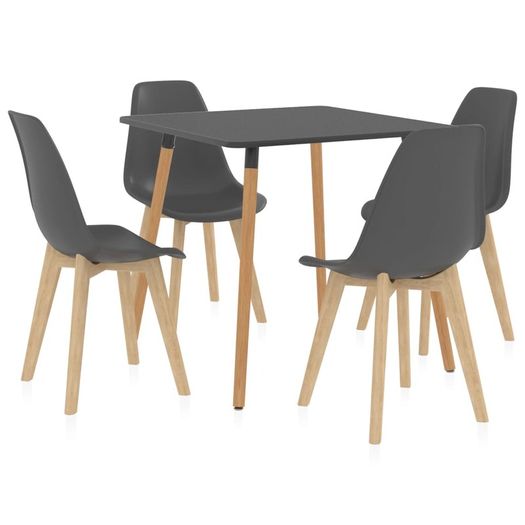 5 Piece Dining Set Grey