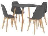 5 Piece Dining Set Grey