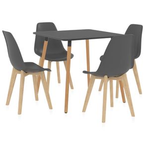 5 Piece Dining Set Grey
