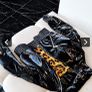 Negtiv - Insulated Bomber Jacket  Black 2d , Gold Leopard, 24k Gold Platted Zippers Image 3