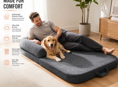 Human Dog Bed for Adults  Orthopaedic Memory Foam