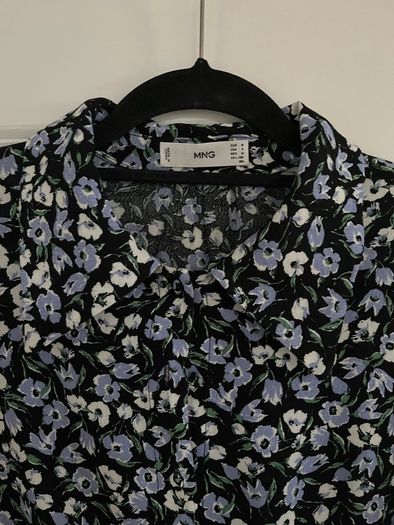 Mango floral shirt dress