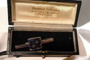 Vintage Thomas Fattorini Sterling Silver Enamel Tie Clip