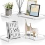 MULTIPLE COLOURS AVAILABLE Floating Shelves, Set of 2, L-Shaped Corner Shelves for Wall, Corner Wall Shelf, Industrial Style, for Living Room, Bedroom, Kitchen, Black Image 3