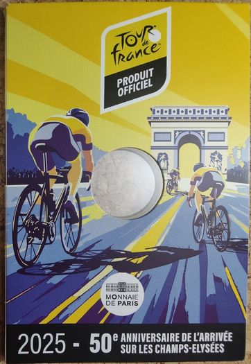 France 10 Euro Silver (.333) Uncirculated Coin 2025 - Tour de France (2025) - Tour de France