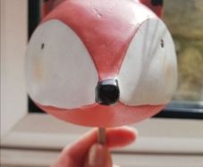 Ceramic hand painted fox wall hook