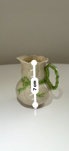 Antique Belleek Fermanagh Ireland Miniature Cream Jug.  2nd Mark (1891 to 1926)