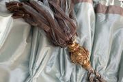 Colefax &amp; Fowler Lucerne Silk INTERLINED Curtains 89 inch drop x 49 inch w per Panel 2 pairs Av