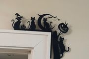 Halloween cat door corner