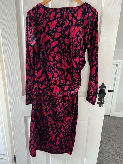 New Part Two Velvet Ruched Dress - Size L / Size 12