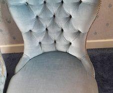 Pair of Elegant Button-Back Bedroom/occasional Chairs