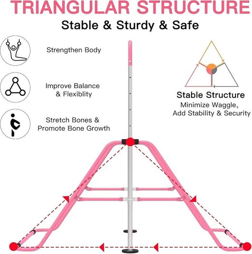 Gymnastics Bars, Junior Training Kip Bar Gymnastics Equipment for Home,Adjustable Height Folding Horizontal Bar with Gymnastic Rings for Kid