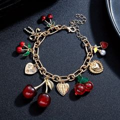 Boho Chic Cherry Charm Bracelet